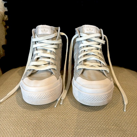 Adidas Nizza High Top Platform, girls size 4.5 - Picture 1 of 3